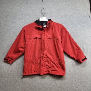 VINTAGE Polo Ralph Lauren Women Jacket‎ Small Red Made In USA Hooded